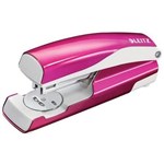 LEITZ NEXXT WOW HALF STRIP STAPLER 30 SHEET PINK
