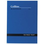 COLLINS NOTEBOOK SOFT COVER FEINT RULED 120 PAGE A6 BLUE