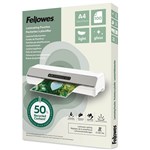FELLOWES SUSTAINABLE LAMINATING POUCH LIGHT GLOSS A4 CLEAR PACK 100