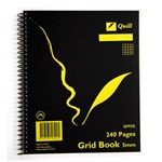 QUILL 10522 SPIRAL GRID BOOK Q592G 227 X 179MM 240 PAGE