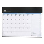 SASCO 10552 DELUXE 512 X 376MM DESK PLANNER MONTH TO VIEW BLACK