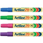 ARTLINE 70 PERMANENT MARKER BULLET 15MM BRIGHTS ASSORTED BOX 12
