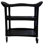 CLEANLINK UTILITY TROLLEY 3 TIER BLACK