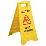 CLEANLINK SAFETY AFRAME SIGN WET FLOOR 430 X 280 X 620MM YELLOW