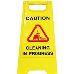 CLEANLINK SAFETY AFRAME SIGN CLEANING IN PROGRESS 430 X 280 X 620MM YELLOW