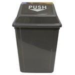 CLEANLINK RUBBISH BIN WITH SWING LID 60 LITRE GREY
