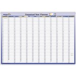 COLLINS WRITERAZE 12805 QC PERPETUAL YEAR PLANNER FRAMED 500 X 700MM