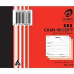 OLYMPIC 140884 615 CASH RECEIPT BOOK 100X125MM CARBON TRIPLICATE