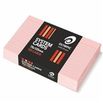 OLYMPIC RULED SYSTEM CARDS 75 X 125MM PINK PACK 100