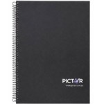 PICTOR SPIRAL NOTEBOOK SIDE OPEN A5 200 PAGE PP BLACK