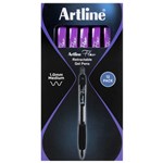 ARTLINE FLOW RETRACTABLE BALLPOINT PEN 10MM PURPLE BOX 12