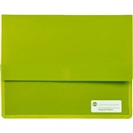 MARBIG POLYPICK DOCUMENT WALLET HEAVY DUTY A4 LIME