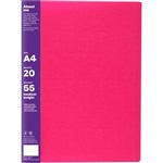 COLOURHIDE MY WINGMAN DISPLAY BOOK NONREFILLABLE 20 POCKET A4 PINK