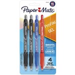 PAPERMATE PROFILE GEL INK PEN 07MM ASSORTED PACK 4