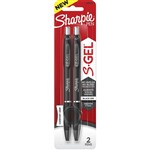 SHARPIE RETRACTABLE GEL INK PEN 07MM BLACK PACK 2