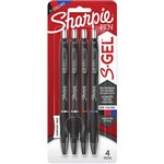 SHARPIE RETRACTABLE GEL INK PEN 07MM ASSORTED PACK 4