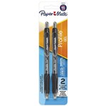 PAPERMATE PROFILE GEL INK PEN 07MM BLACK PACK 2