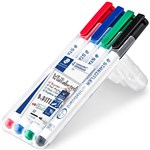 STAEDTLER 301 LUMOCOLOR WHITEBOARD PEN ASSORTED WALLET 4