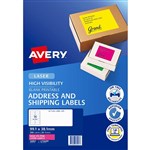 AVERY 35957 L7163FP HIGH VISIBILITY SHIPPING LABEL LASER 14UP FLUORO PINK PACK 25