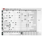 SASCO FINANCIAL YEAR PLANNER 870 X 610MM WHITE