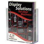 DEFLECTO BROCHURE HOLDER EXTRA CAPACITY WALL MOUNT A4 CLEAR