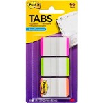 POSTIT 686LPGO DURABLE FILING TABS LINED 38MM GREENORANGEPINK PACK 66