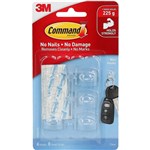 COMMAND ADHESIVE MINI CLEAR HOOKS WITH CLEAR STRIPS