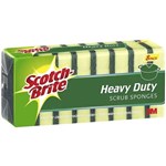 SCOTCHBRITE HEAVY DUTY FOAM SCRUB SCOURER SPONGE PACK 8