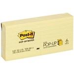 POSTIT R335YL POP UP LINED NOTES 76 X 76MM YELLOW PACK 6