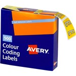 AVERY 43205 LATERAL FILE LABEL SIDE TAB COLOUR CODE E 25 X 38MM YELLOW PACK 500