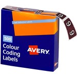 AVERY 43249 LATERAL FILE LABEL SIDE TAB YEAR CODE 9 25 X 38MM BROWN PACK 500