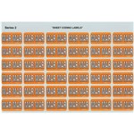 AVERY 43403 LATERAL FILE LABEL SIDE TAB COLOUR CODE MAR 23 X 38MM ORANGE PACK 180