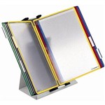 TARIFOLD DESK DISPLAY STAND WITH 10 POCKETS A4 GREYASSORTED
