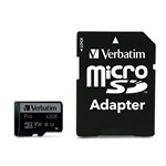 VERBATIM PRO MICRO SD CLASS10 32GB BLACK