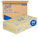 SCOTT FACIAL TISSUE 2 PLY WHITE 100 SHEETS CARTON 48