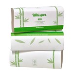 WHISPER BAMBOO MULTIFOLD SLIM TOWEL 16 SHEETS BEIGE CARTON 16