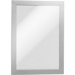 DURABLE DURAFRAME SIGN HOLDER ADHESIVE BACK A4 SILVER PACK 2
