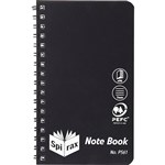 SPIRAX P561 NOTEPAD 7MM RULED SIDE OPEN 96 PAGE 147 X 87MM BLACK