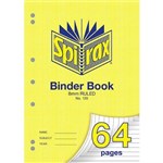 SPIRAX 120 BINDER BOOK 8MM RULED A4 64 PAGE