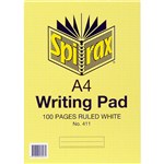 SPIRAX 411 WRITING PAD 8MM RULED A4 100 PAGE