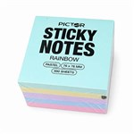 PICTOR PREMIUM STICKY NOTES 76 X 76MM CUBE PASTEL 500 SHEETS