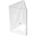 DEFLECTO SIGN HOLDER TRIANGULAR 3 SIDED PORTRAIT DL CLEAR