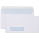 CUMBERLAND DLX ENVELOPES SECRETIVE WALLET WINDOWFACE STRIP SEAL 80GSM 235 X 120MM WHITE BOX 500