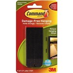 COMMAND PICTURE HANGING STRIP LARGE BLACK PACK 4 PAIRS