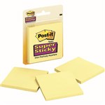POSTIT 3321SSCY SUPER STICKY NOTES 76 X 76MM CANARY YELLOW PACK 3