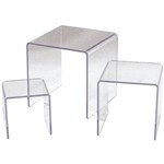 DEFLECTO PRODUCT DISPLAY RISER CLEAR PACK 3