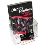 DEFLECTO BROCHURE HOLDER WITH BUSINESS CARD HOLDER A5 CLEAR