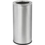 COMPASS GARBAGE BIN WITH GALVANISED LINER ROUND 45 LITRE SILVER