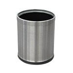 COMPASS GARBAGE BIN WITH LINER ROUND 10 LITRE SILVER