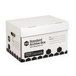 MARBIG ENVIRO ARCHIVE BOX ATTACHED LID WHITE